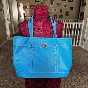 Dooney & Bourke Blue Saffiano Leather Tote